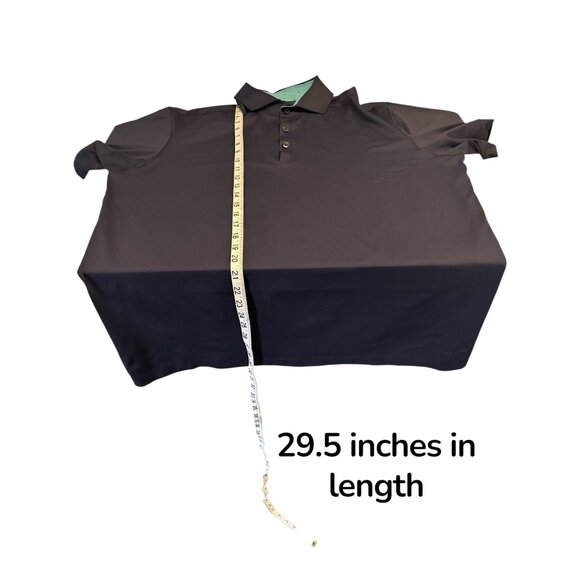 Lululemon Mens Dark Blue Polo Shirt Size L Short Sleeve Button-Up Athletic Fit - Picture 5 of 5